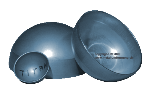 semi sphere, aluminium brass steel stainless steel, titan, Hastelloy, silver, gold